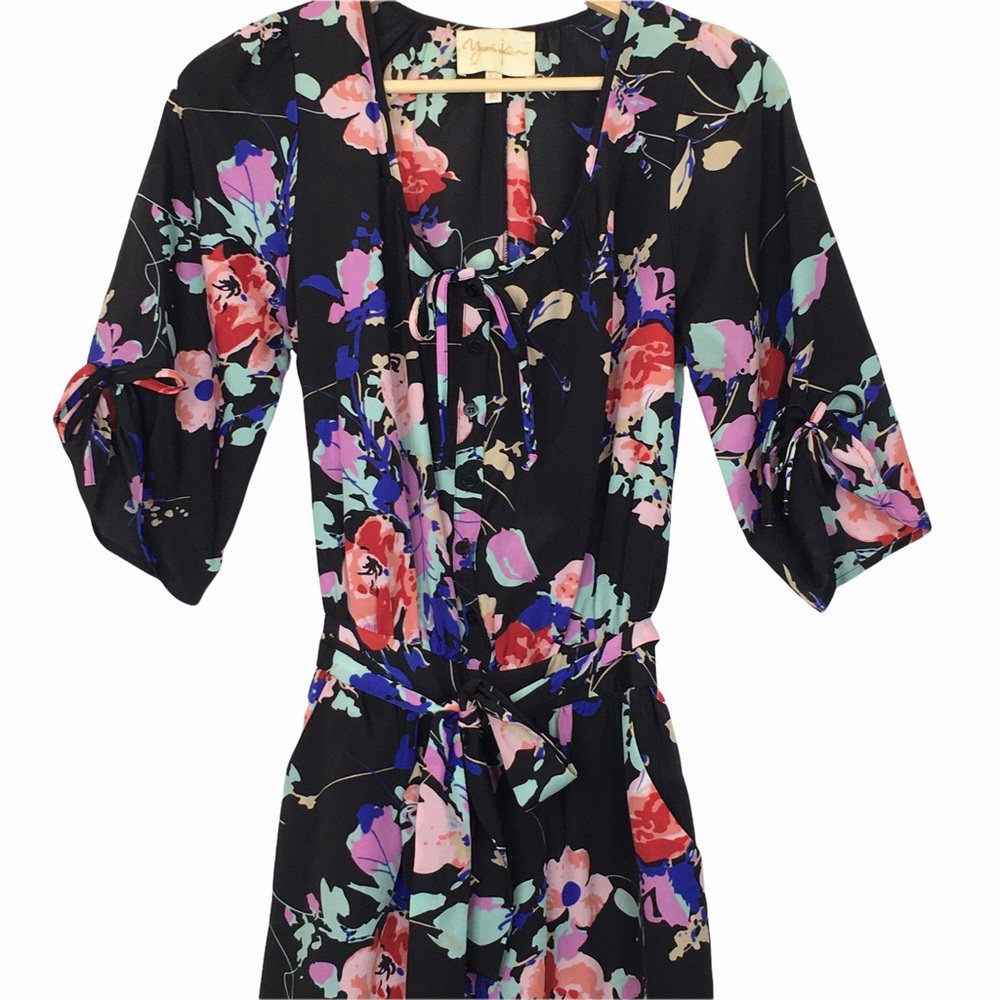 Yumi Kim Leah Floral Tie Waist Romper - Picture 5 of 12